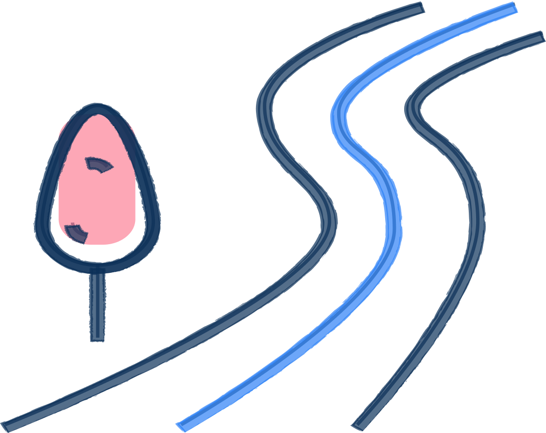 Road and Tree Illustration