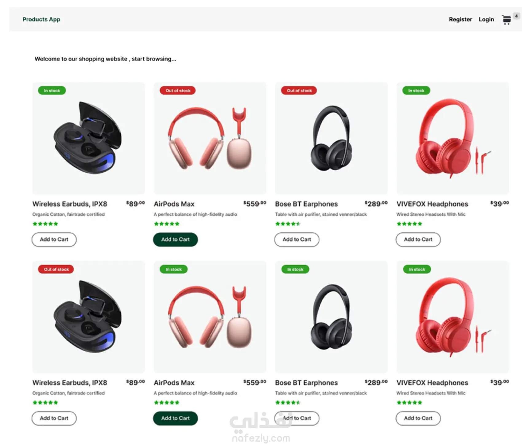 Electronic Store Website