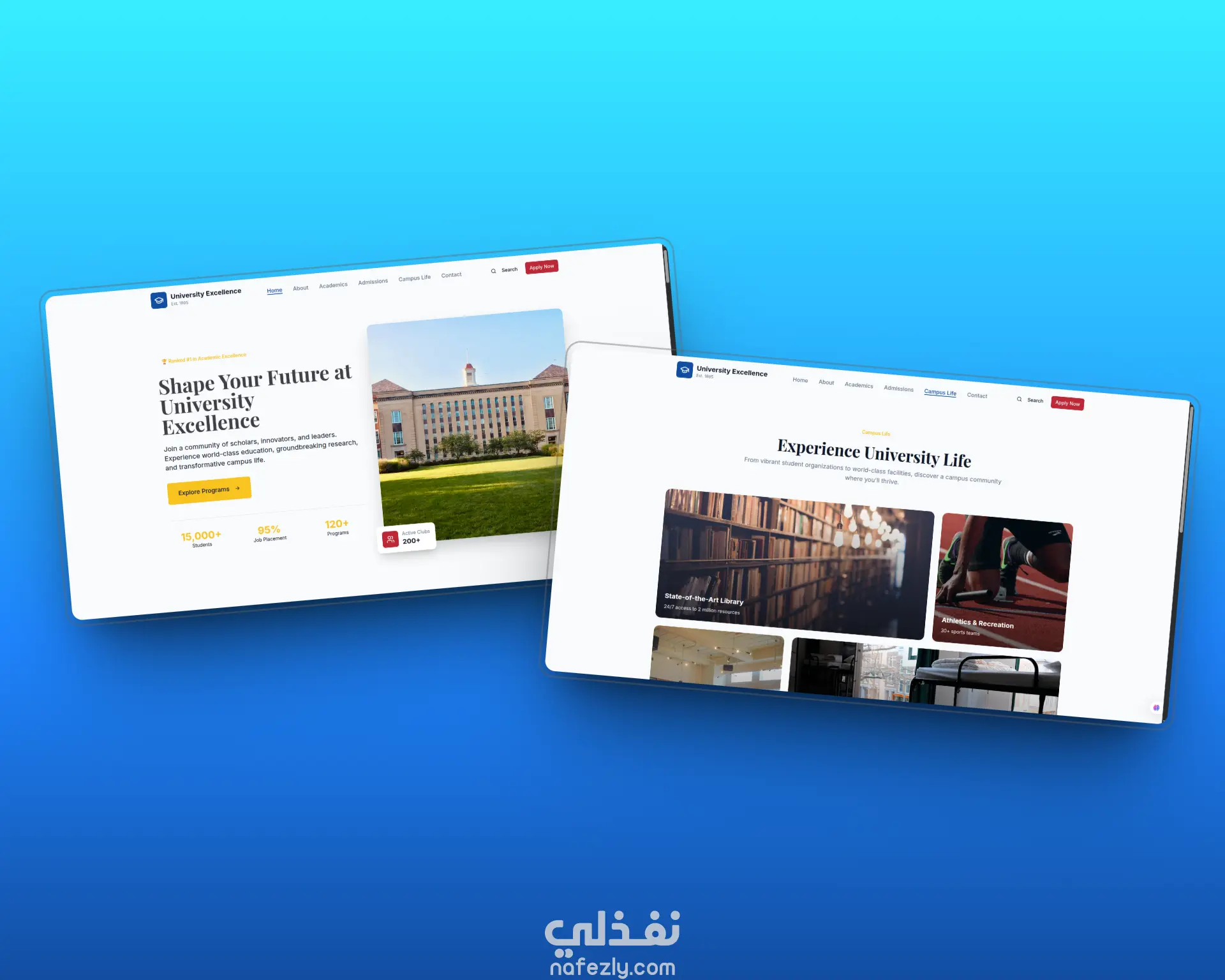 موقع إلكتروني لجامعة – University Excellence