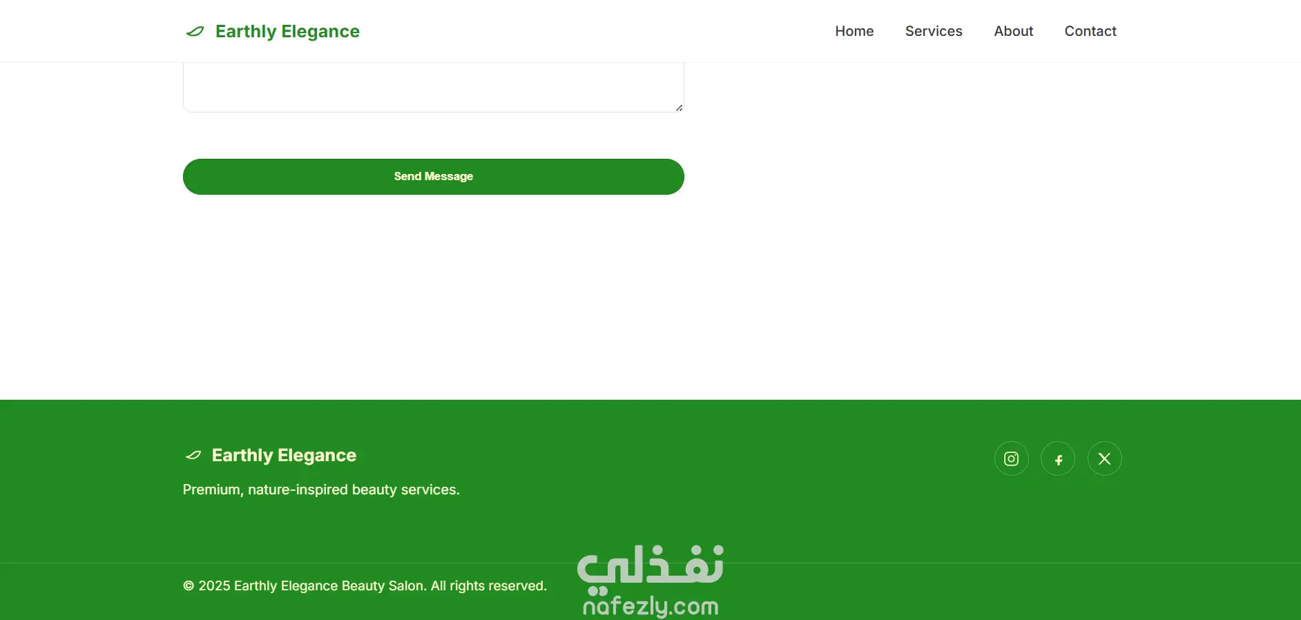 صفحة هبوط Landing Page لصالون تجميل