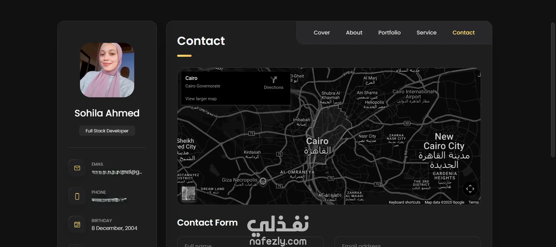 تصميم صفحة شخصية portfolio احترافية وجميله