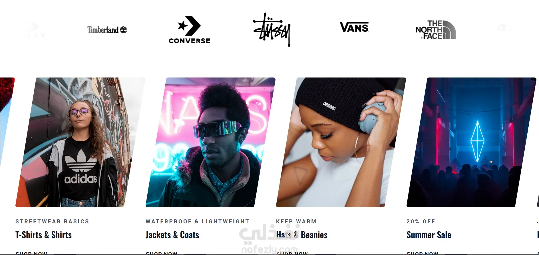 موقع ويب كامل لمتجر الكتروني