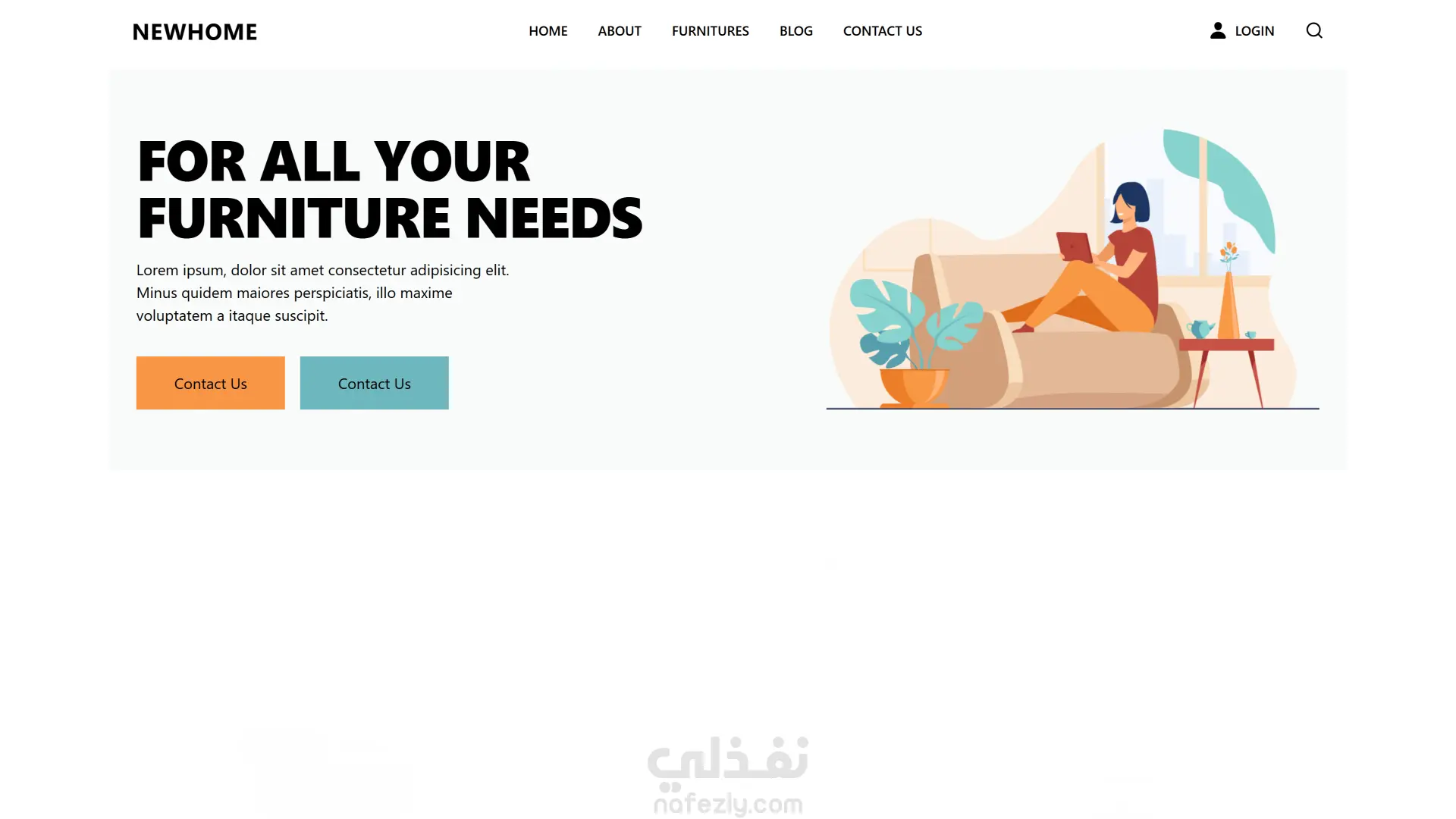 صفحة هبوط (Landing Page) باستخدام React.js وTailwind CSS.
