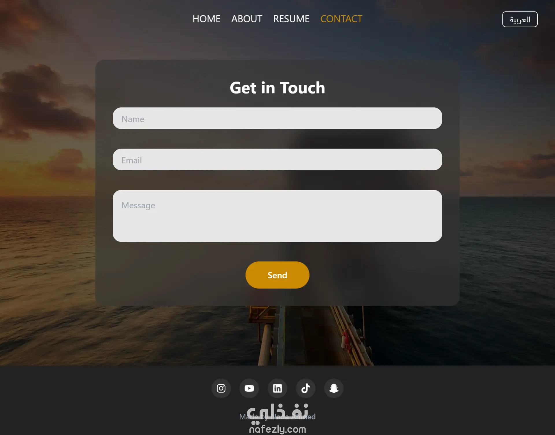 موقع شخصي احترافي لعرض السيرة الذاتية(Portfolio)
