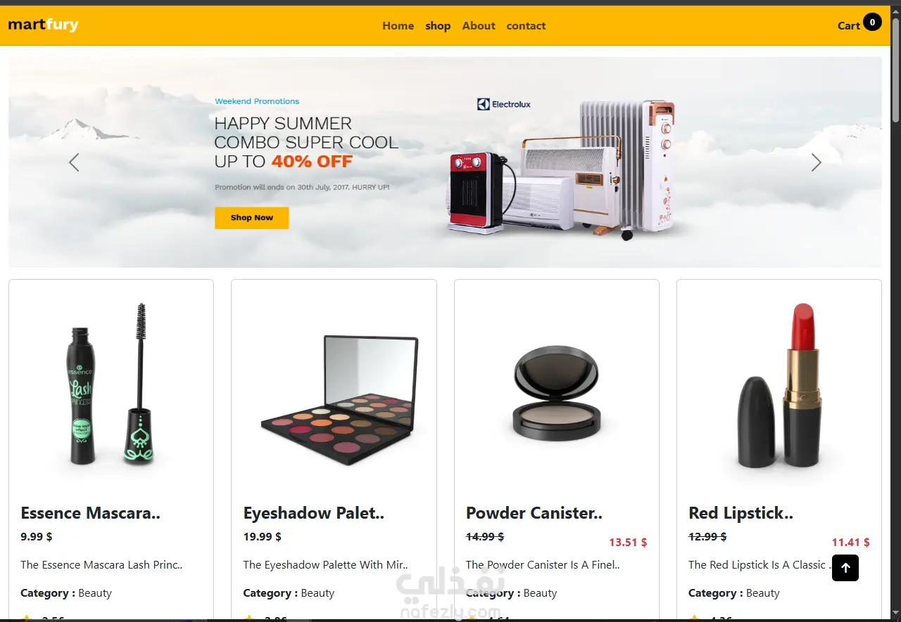 تصميم موقع تجارة إلكترونية احترافي لعرض وبيع المنتجات | E-commerce Website