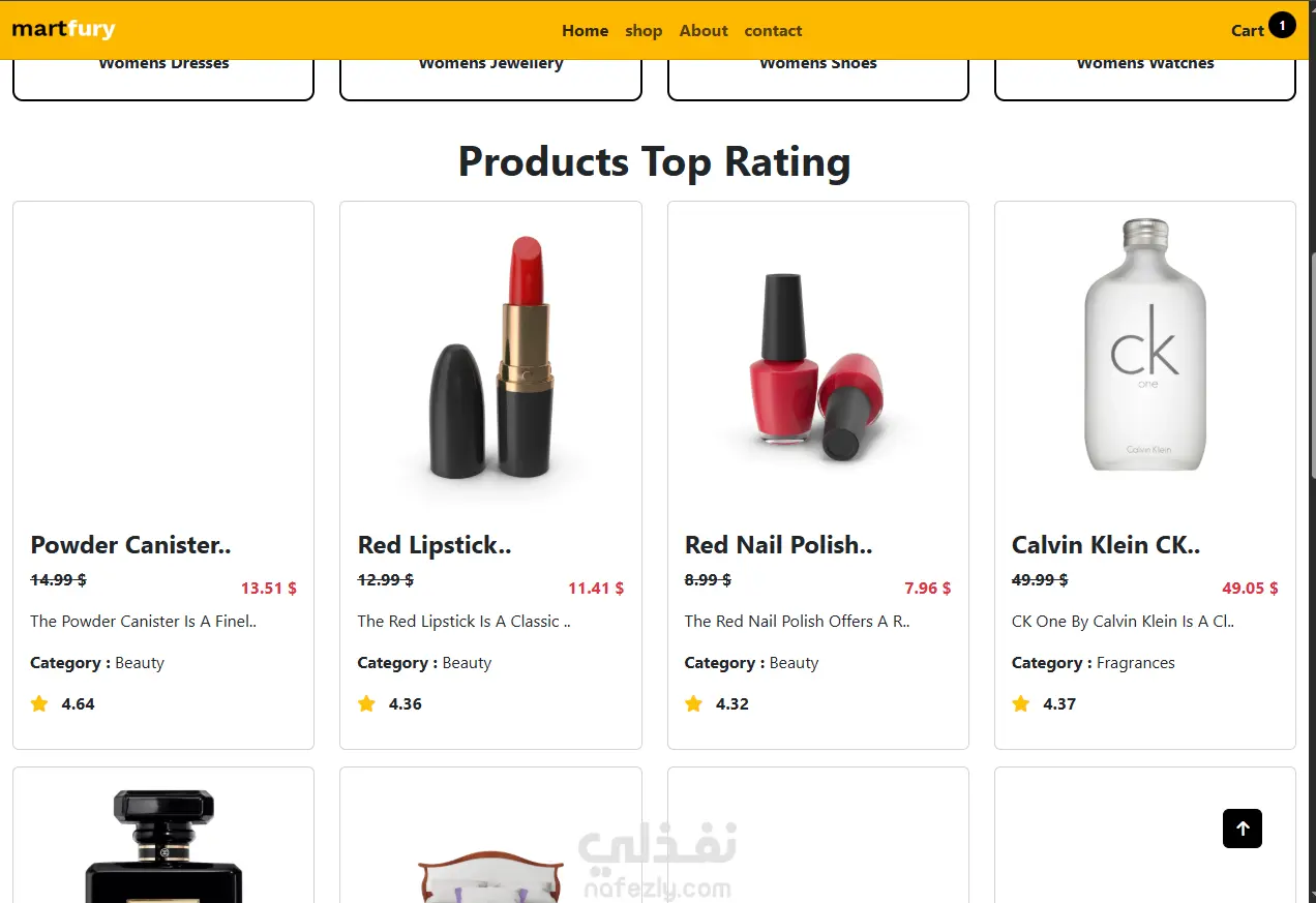 تصميم موقع تجارة إلكترونية احترافي لعرض وبيع المنتجات | E-commerce Website
