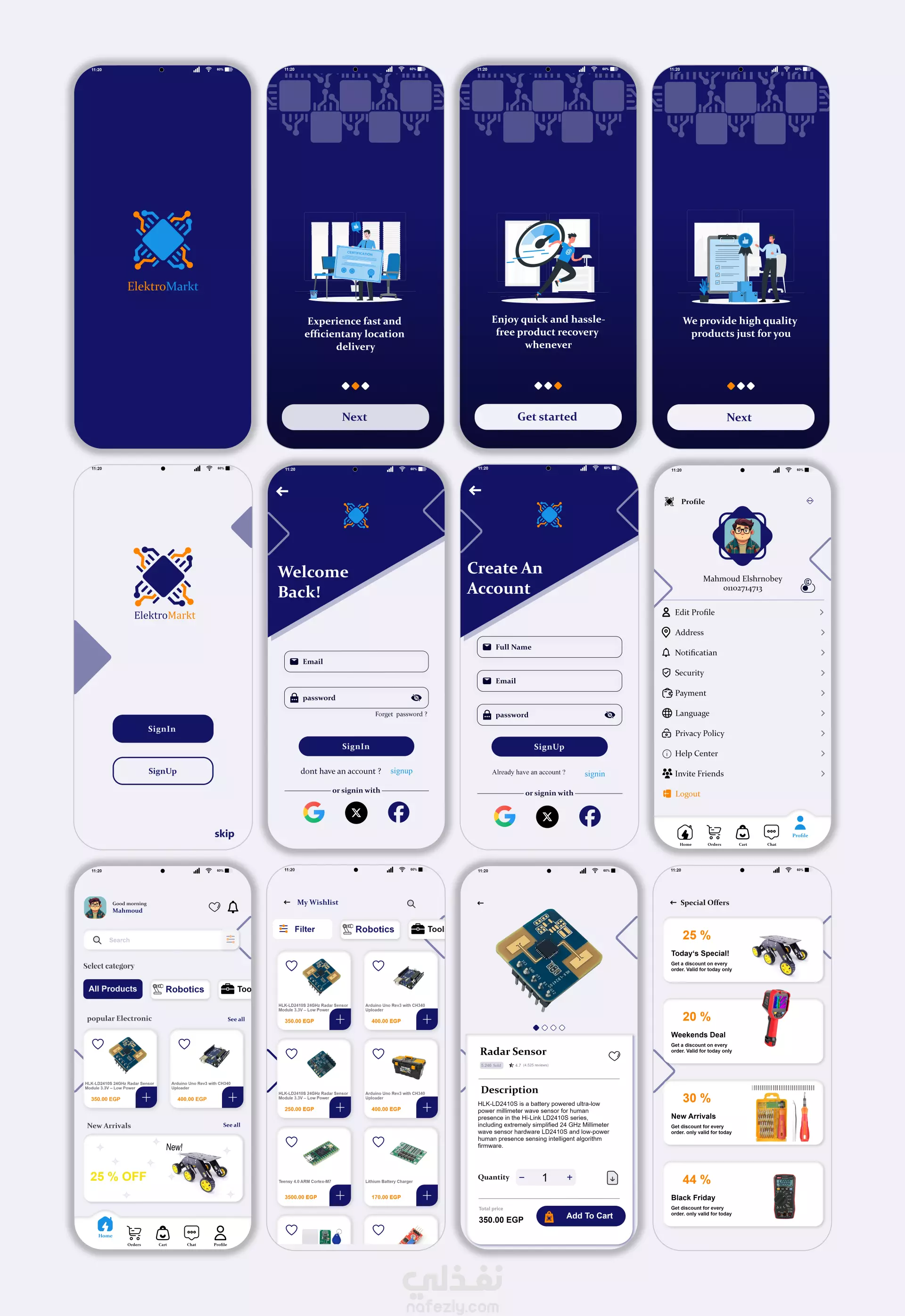 ElektroMarkt تطبيق لبيع الادوات الالكترونية