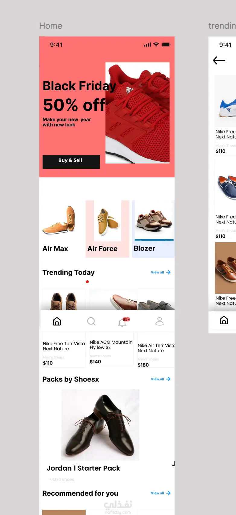 خدمة تصميم UI/UX مخصصة لموقعك أو تطبيقك