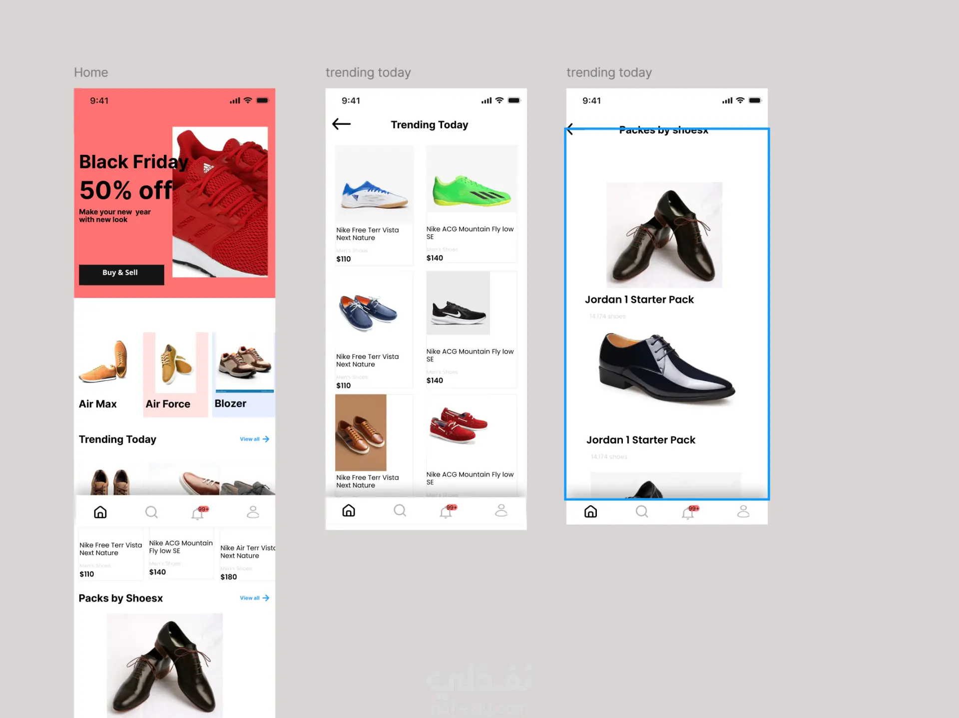 خدمة تصميم UI/UX مخصصة لموقعك أو تطبيقك