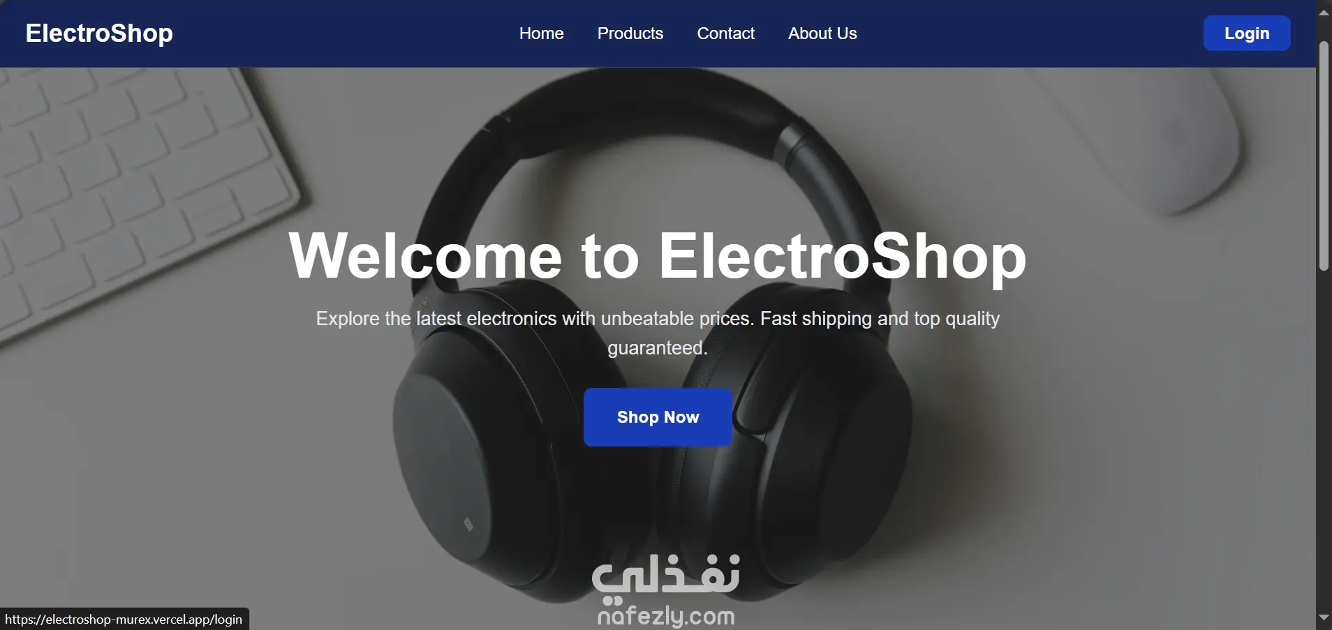 ويب سايت مصمم Next.js مع باك اند باستخدام MongoDB