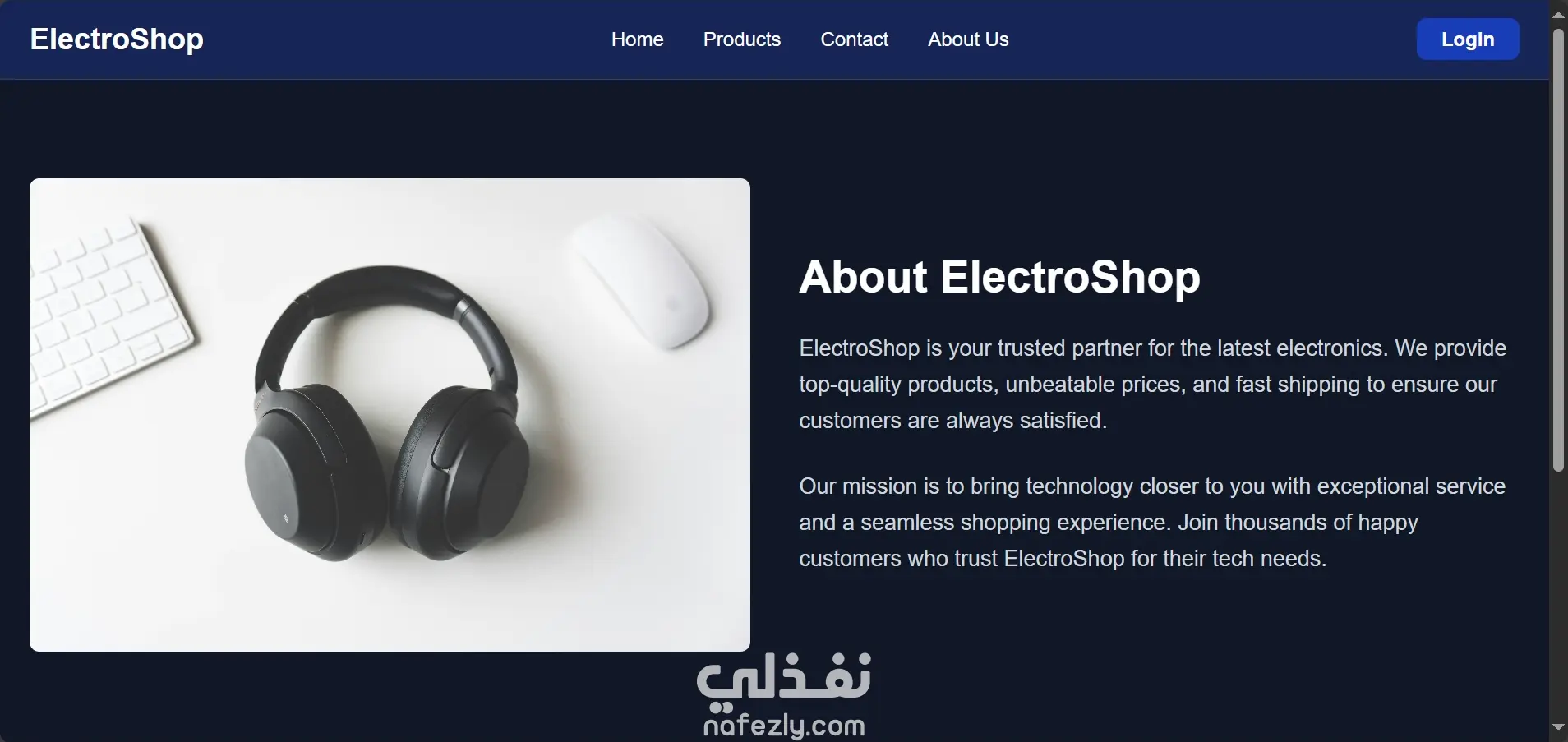ويب سايت مصمم Next.js مع باك اند باستخدام MongoDB
