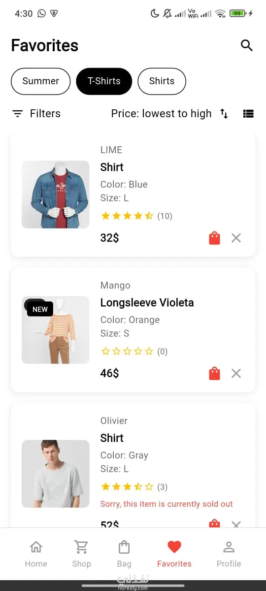E-Commerce Fashion App | تطبيق تجارة إلكترونية للأزياء