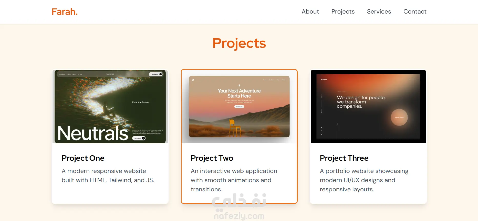 تصميم موقع بورتفوليو احترافي يعكس هويتك ويُبرز أعمالك