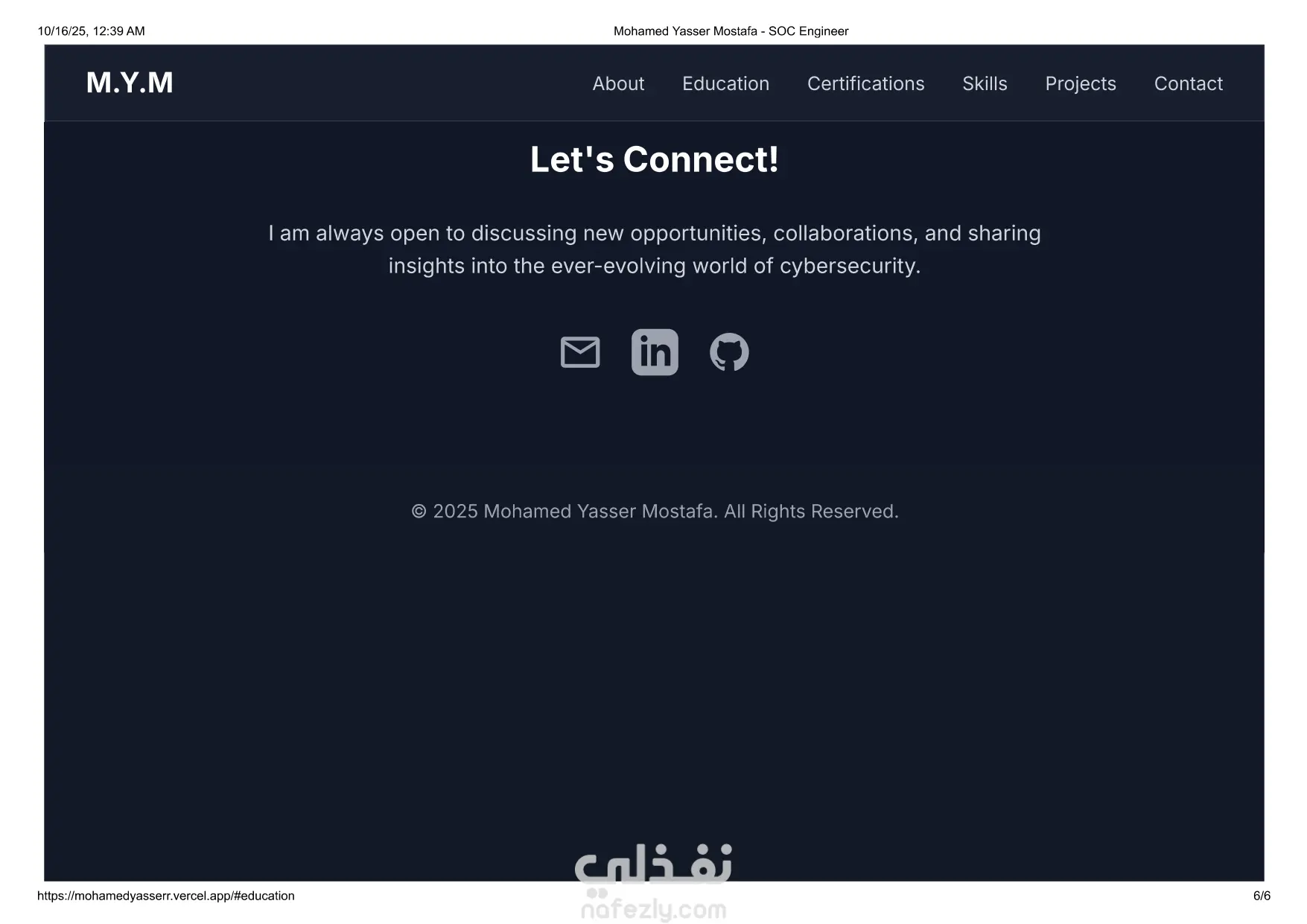 تصميم موقع شخصي بسيط لعرض الأعمال والمهارات