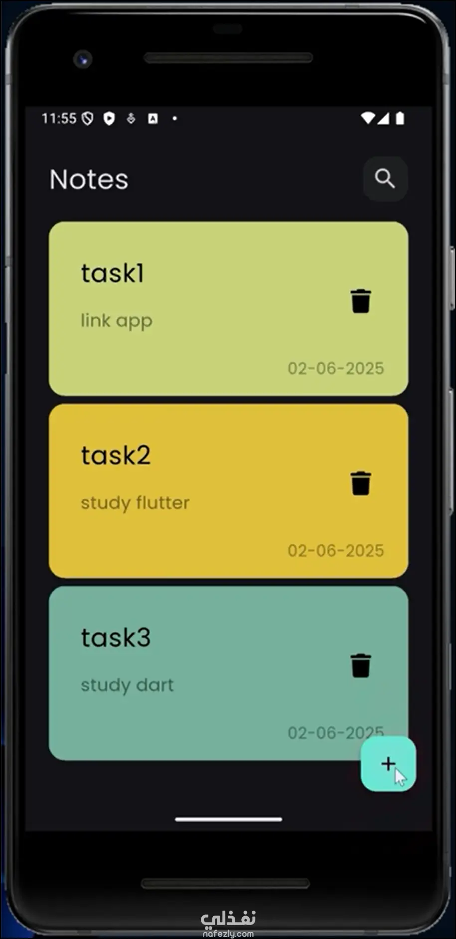 تطبيق ملاحظات احترافي بتقنية Flutter (Notes App)