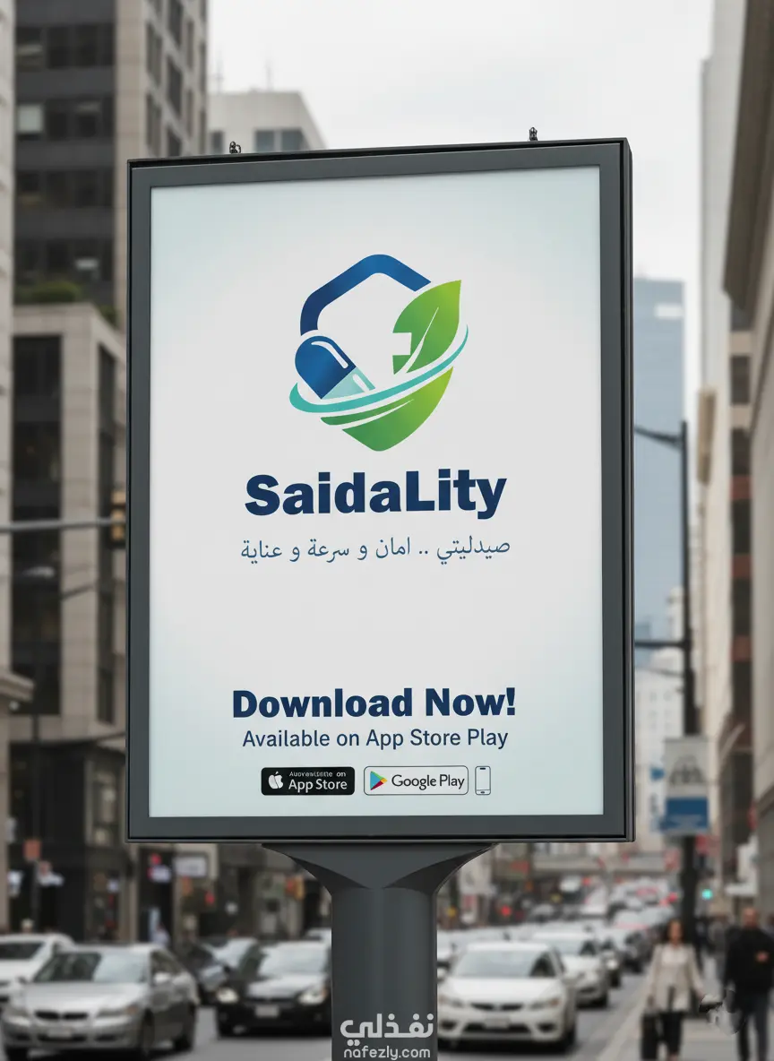 تصميم هوية بصرية (Logo Design) لتطبيق صيدلية وتوصيل رعاية صحية: SaidaLity (صيدليتي)