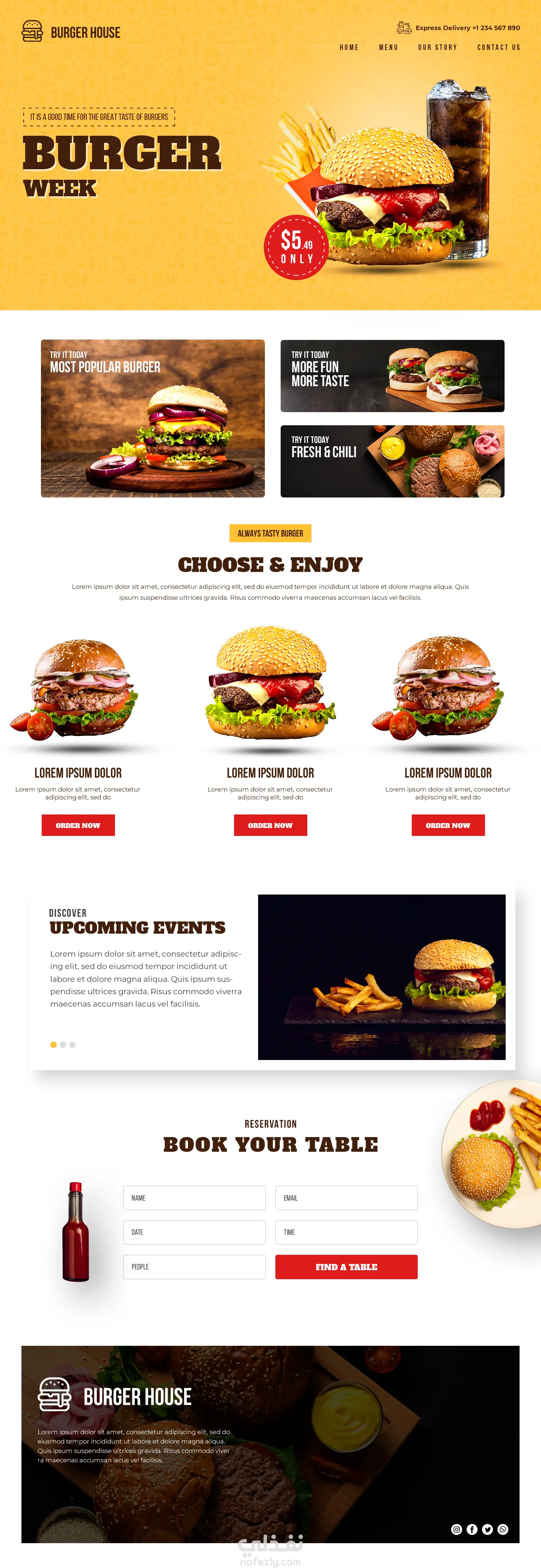 Burger Landing page