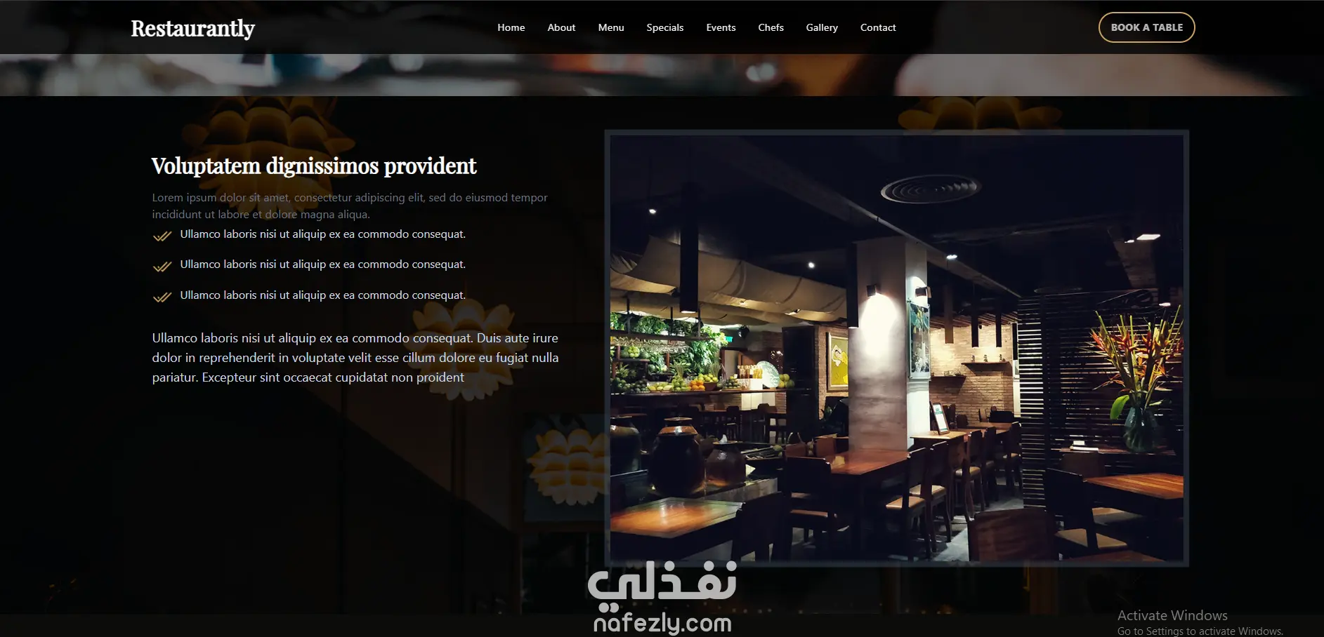 تصميم موقع مطعم متجاوب باستخدام Tailwind CSS