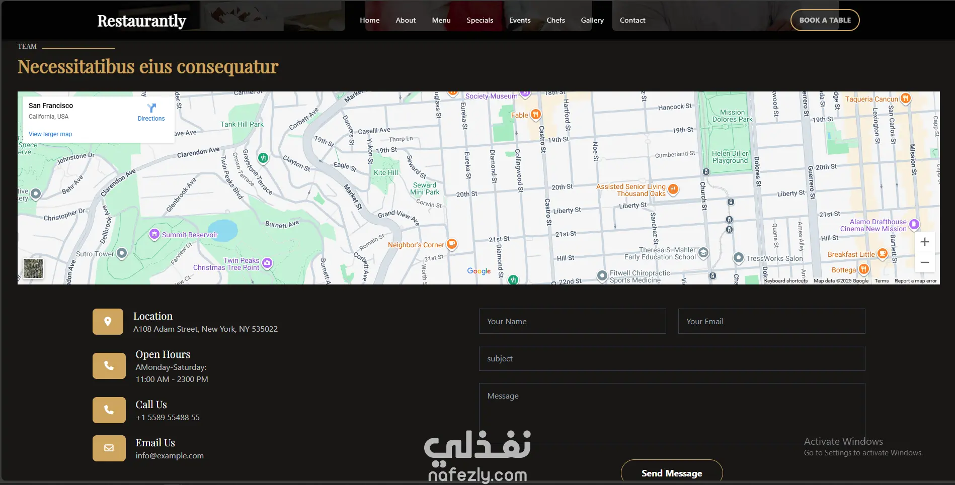 تصميم موقع مطعم متجاوب باستخدام Tailwind CSS