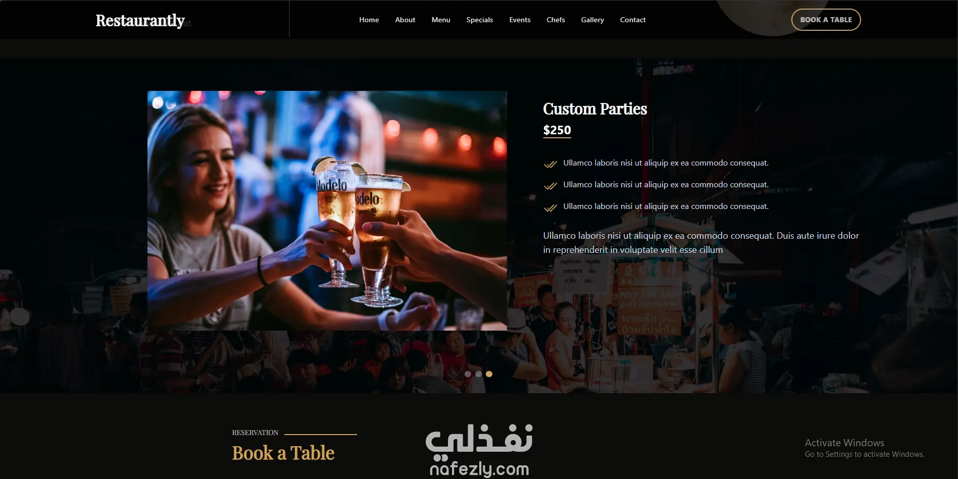 تصميم موقع مطعم متجاوب باستخدام Tailwind CSS
