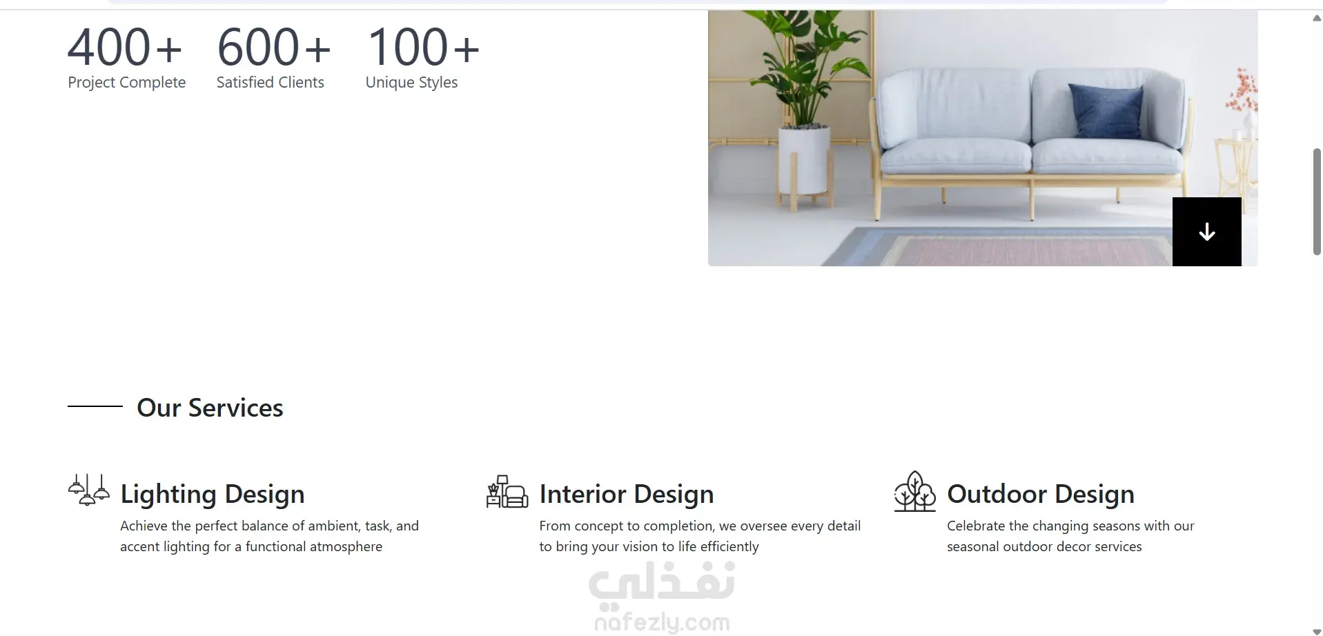 Landing page for Viva decorations