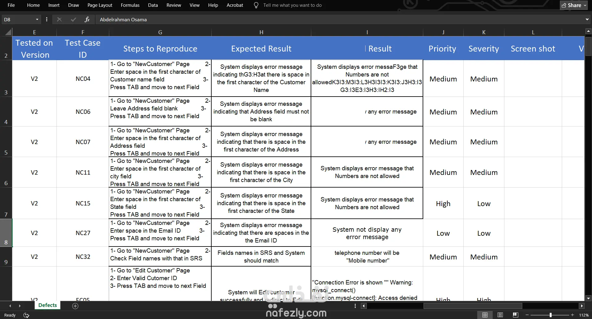 professional Bug Report