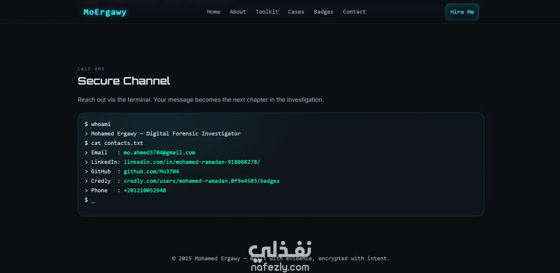 محفظة الأمن السيبراني (portfolio)