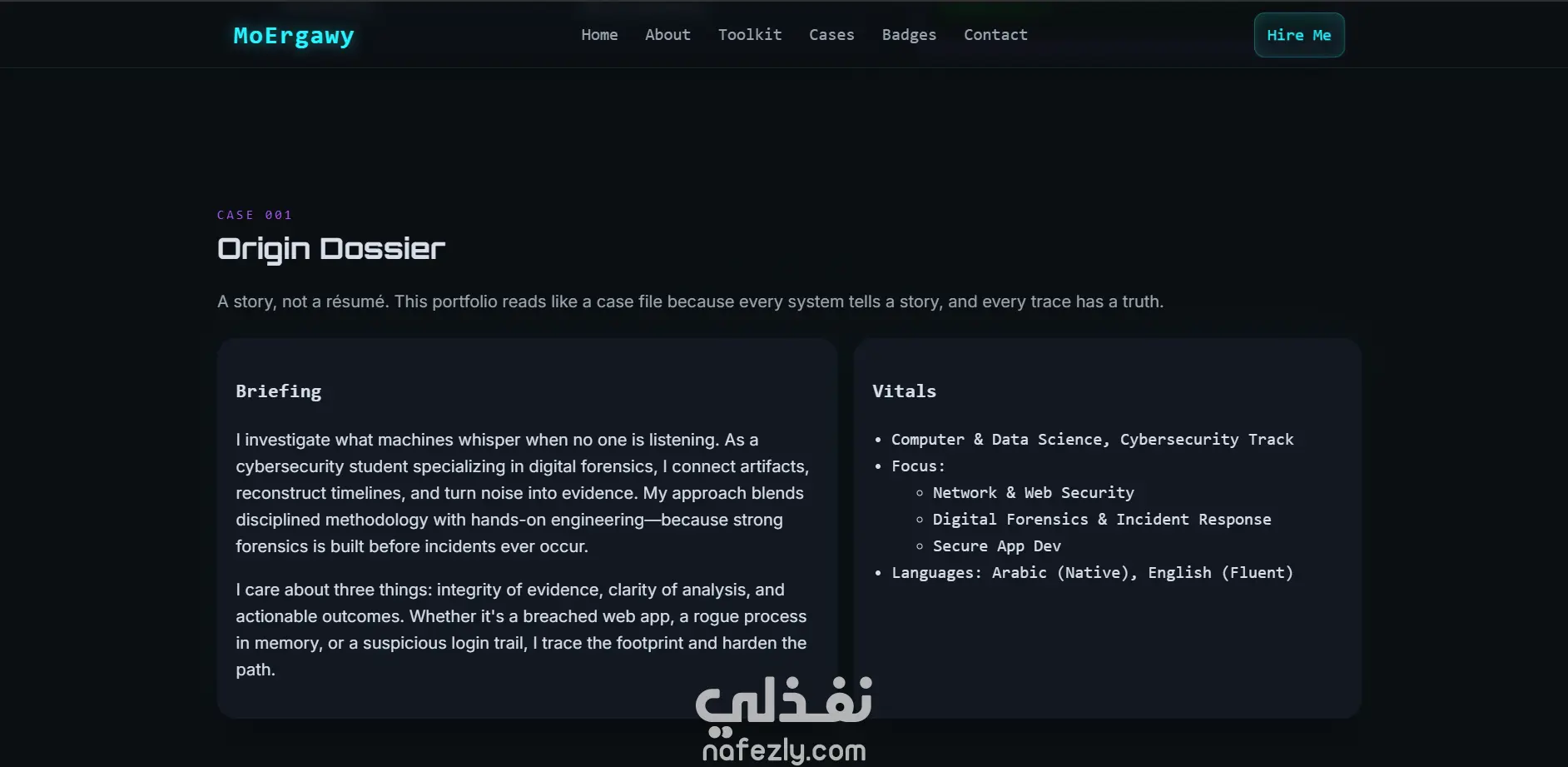 محفظة الأمن السيبراني (portfolio)