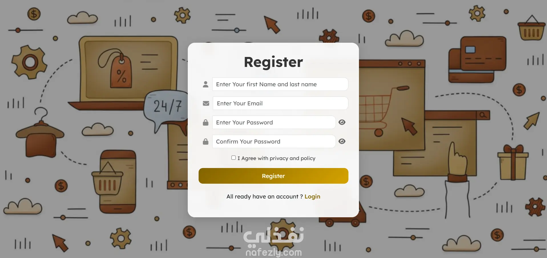 موقع تفصيل وبيع الملابس أونلاين (E-commerce Tailor Website)