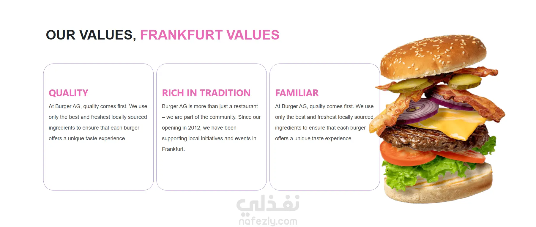 تصميم وتطوير موقع مطعم احترافي متكامل يعرض المنيو والتفاصيل والأسعار