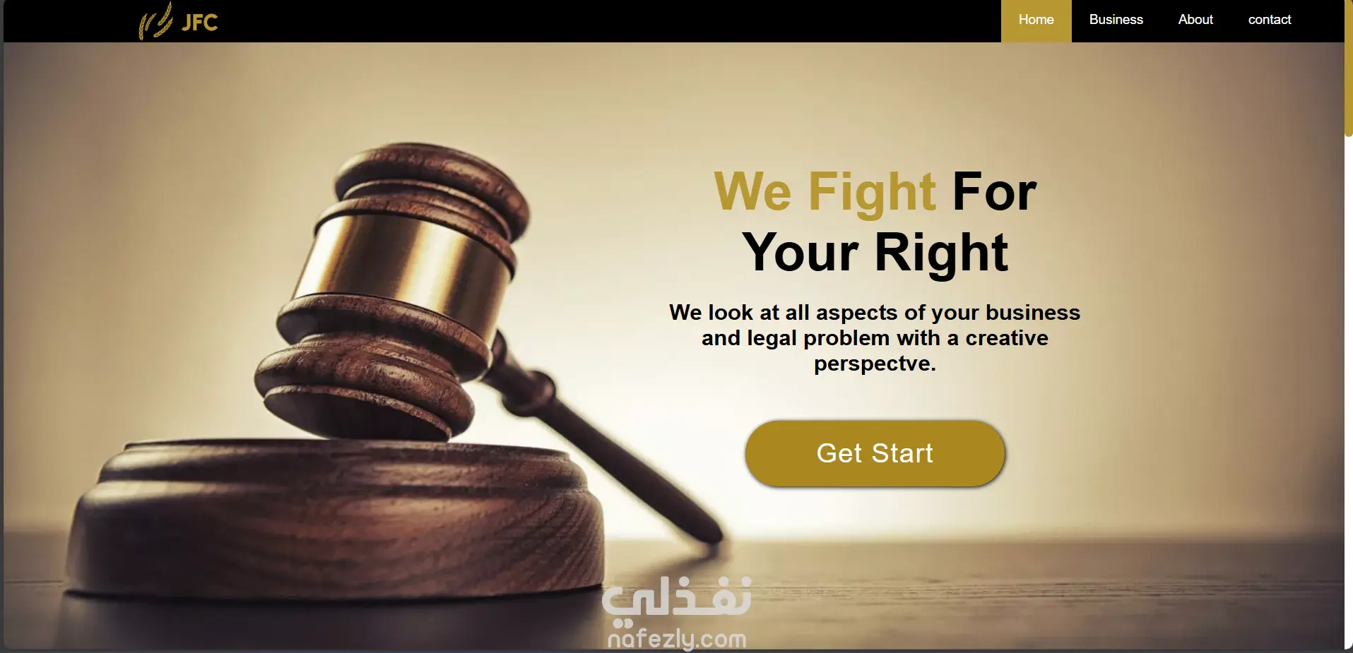 تطوير موقع تعريفي احترافي للخدمات القانونية
