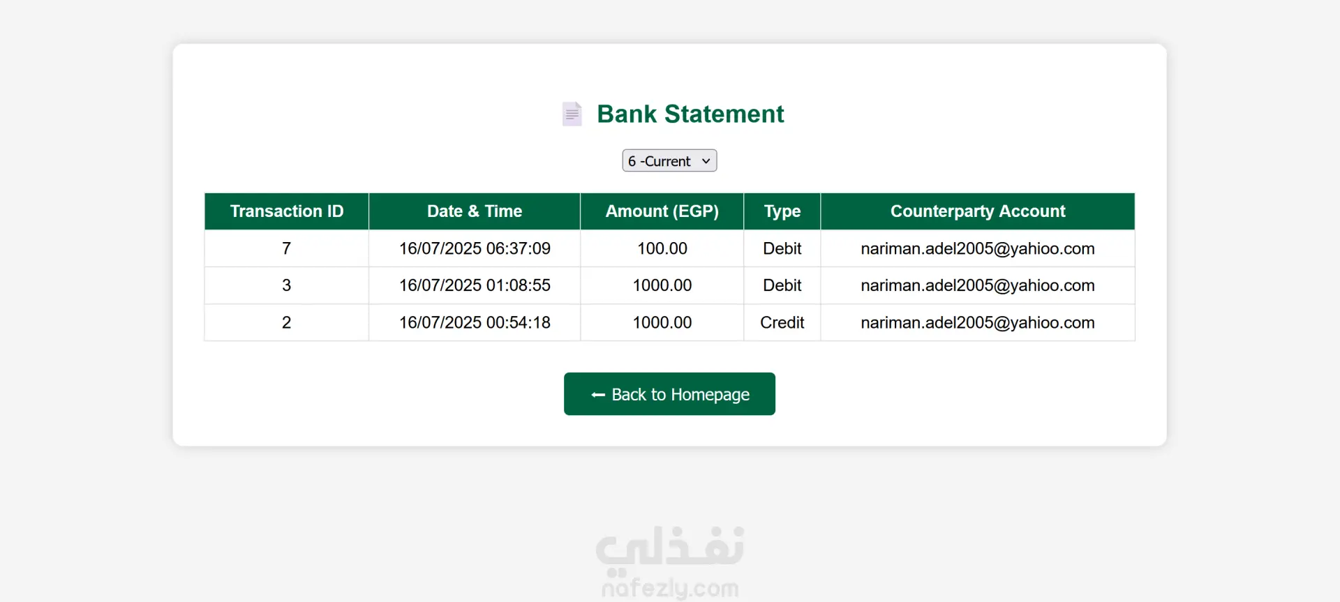 NBE Banking Management System