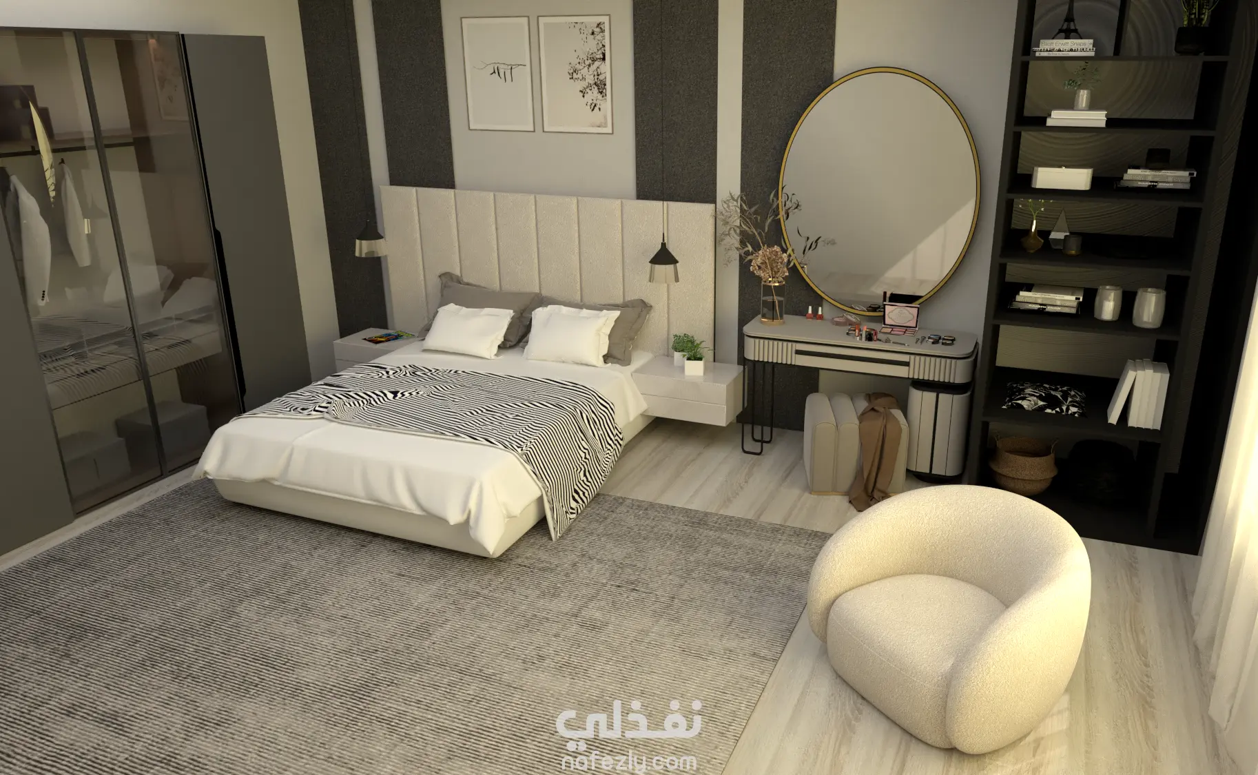 تصميم داخلي لغرفة نوم