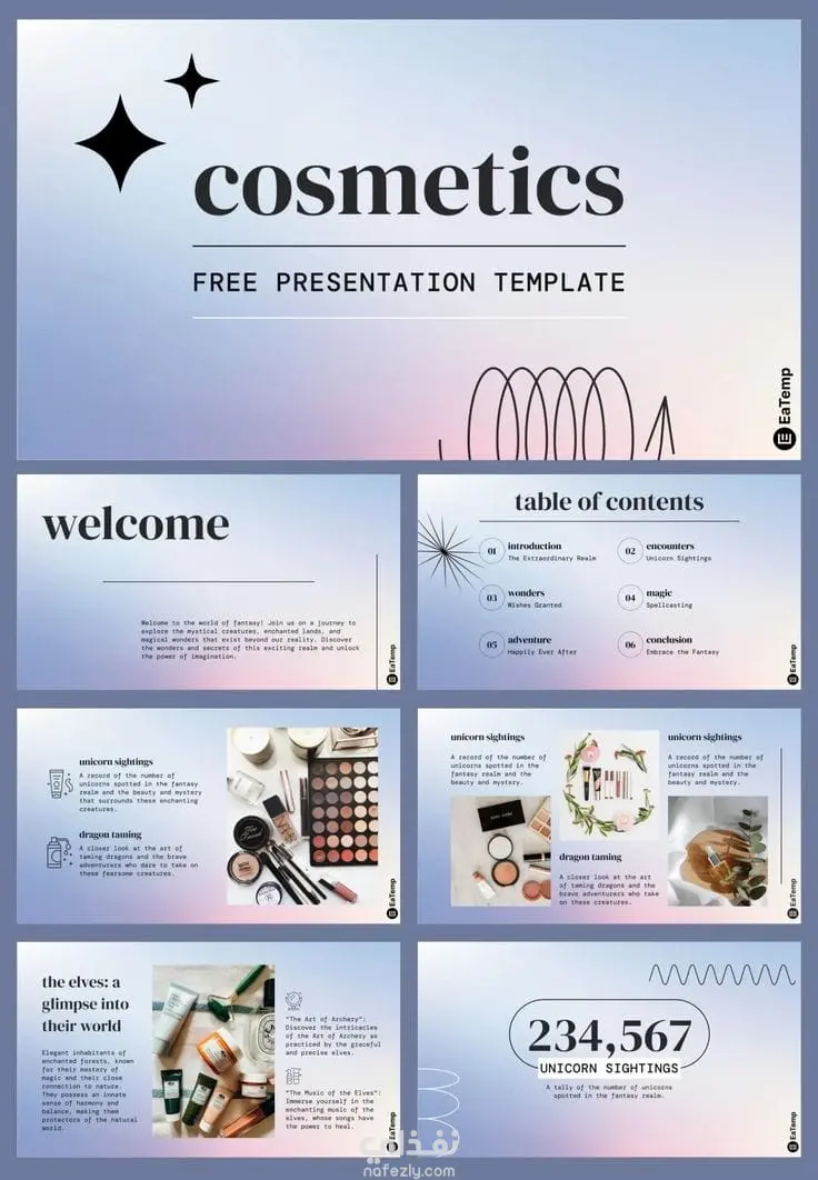 تصميم عروض تقديمية احترافية جذابة ومريحة للعين