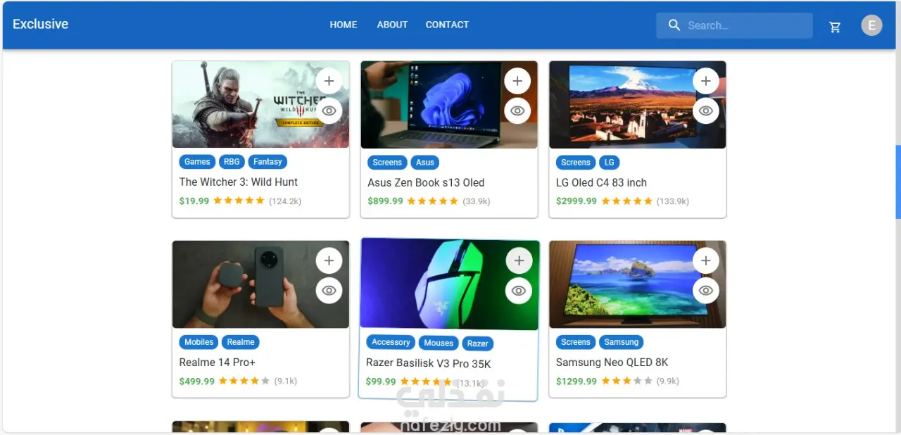 E-Commerce Website Using React & Bootstrap
