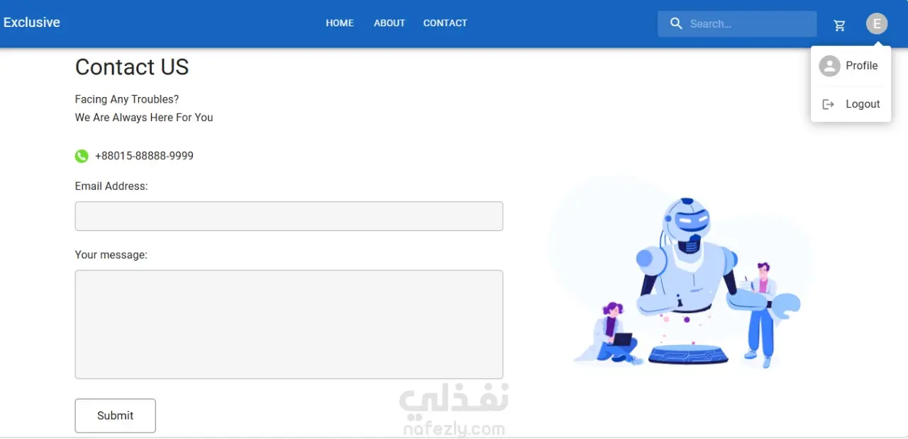 E-Commerce Website Using React & Bootstrap