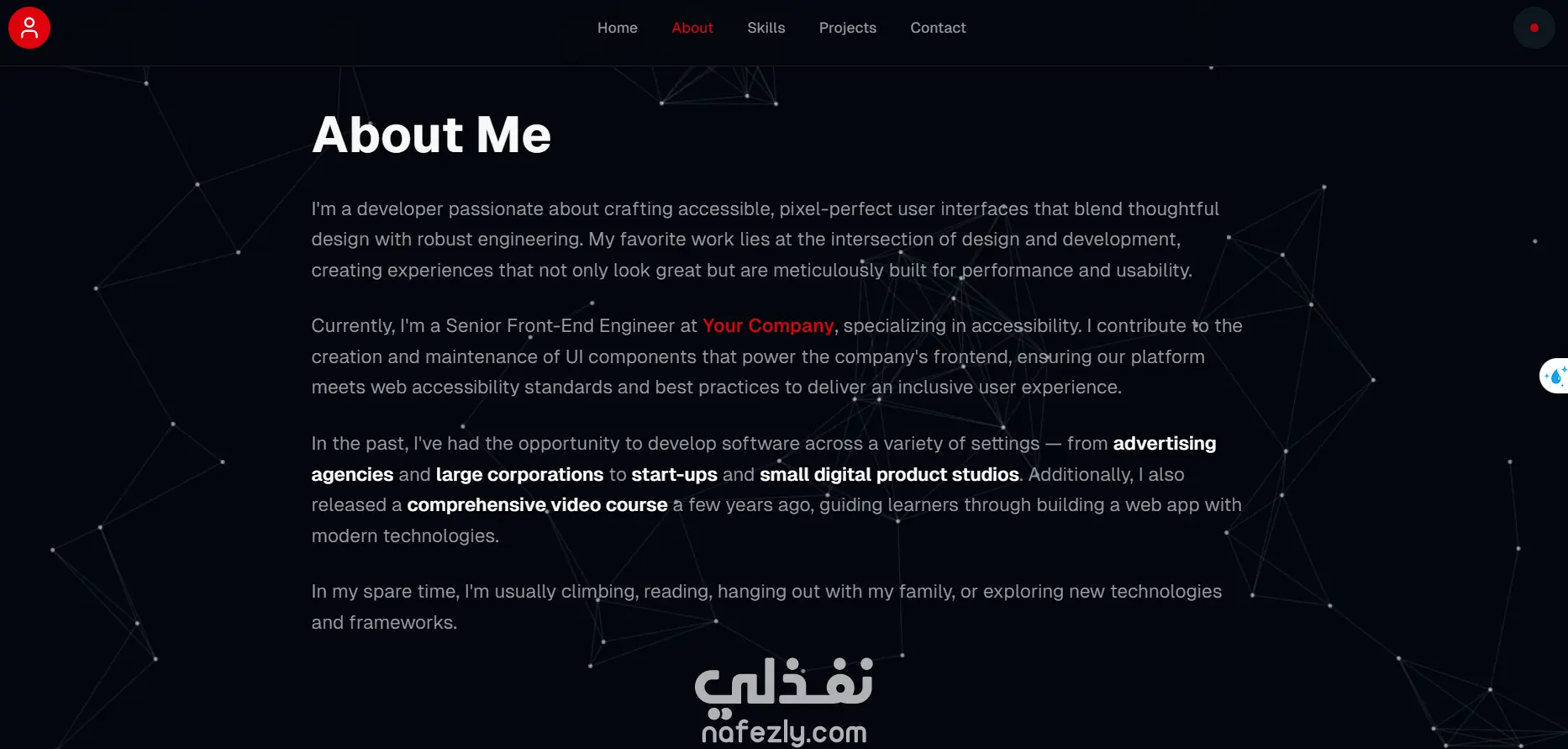 عمل بورتفوليو احترافي يعرض أعمالك Website Portfolio