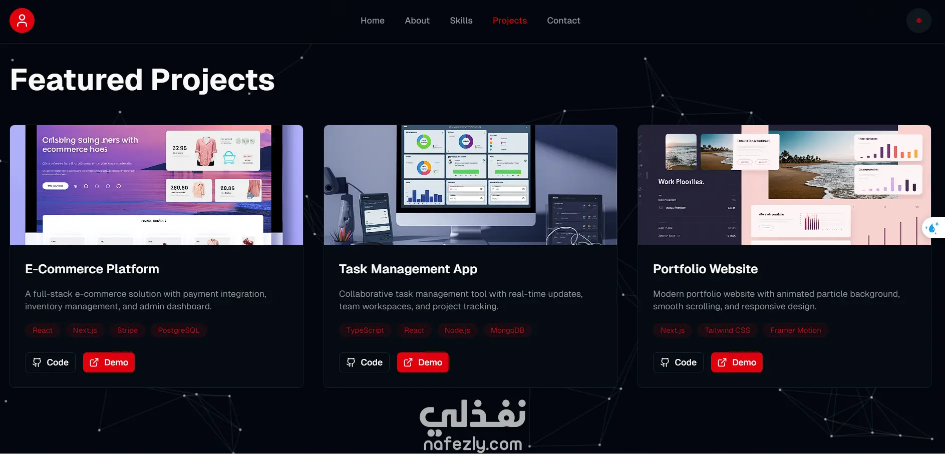 عمل بورتفوليو احترافي يعرض أعمالك Website Portfolio