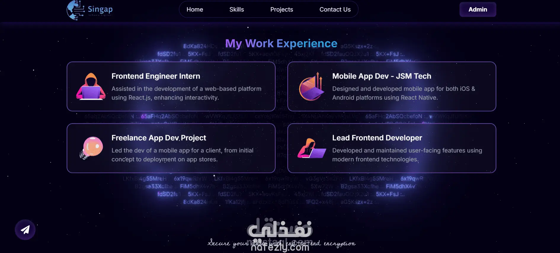 تطوير موقع شخصي احترافي باستخدام Next.js, Tailwind CSS, Node.js, و Express