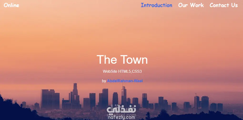 صفحة شخصية لعرض الأعمال