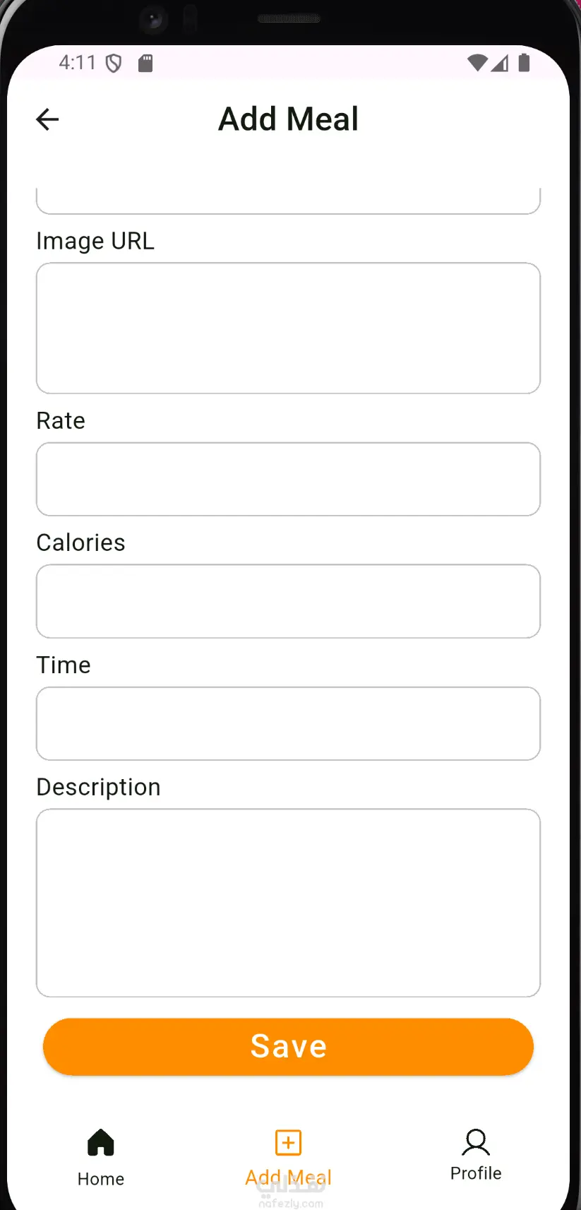تطبيق Meals App بواجهة متجاوبة ودعم تعدد اللغات