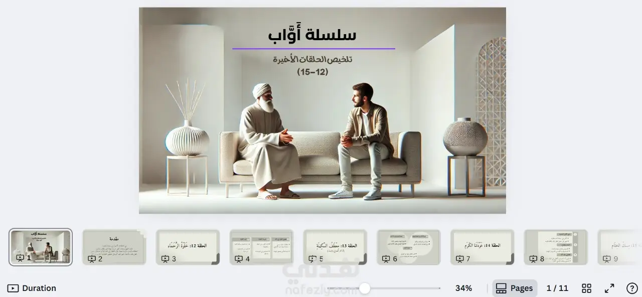 تصميم عرض PowerPoint أكاديمي احترافي