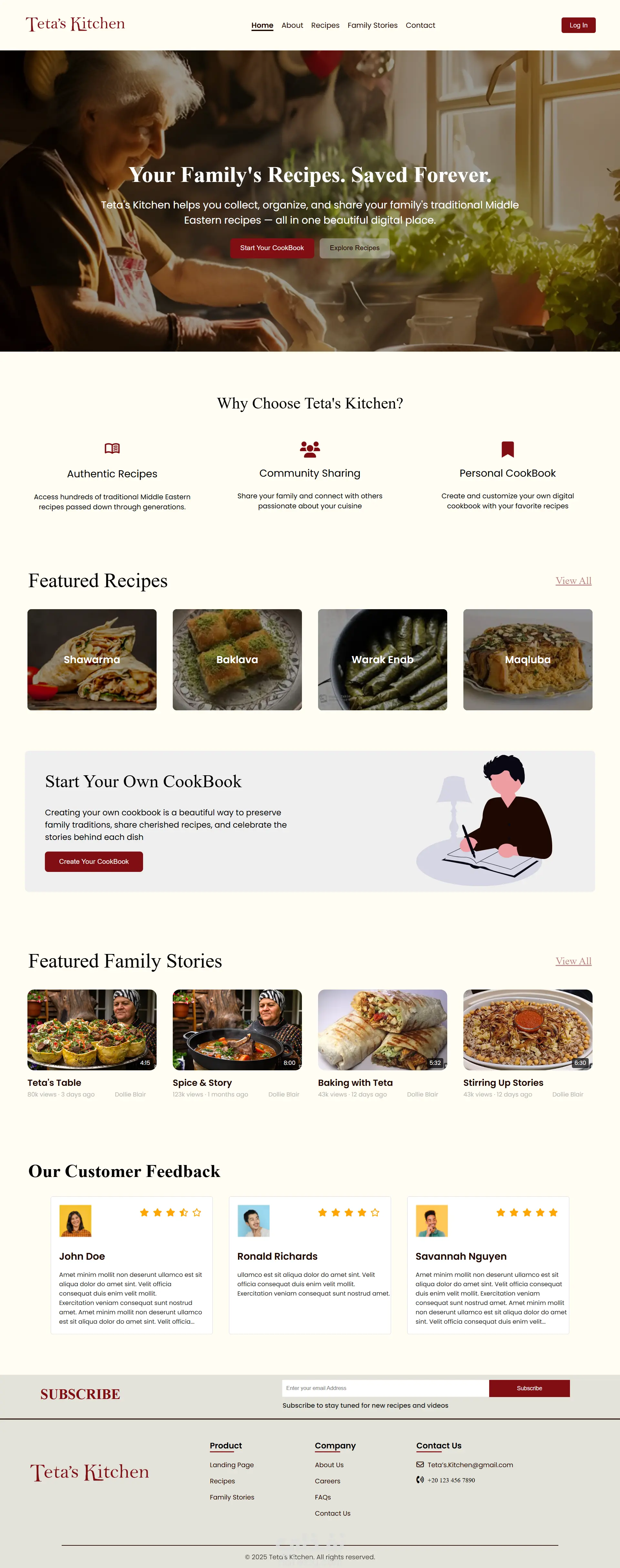 Teta’s Kitchen – منصة رقمية لحفظ وصفات العائلة