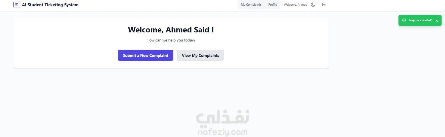 AI Student Ticketing System