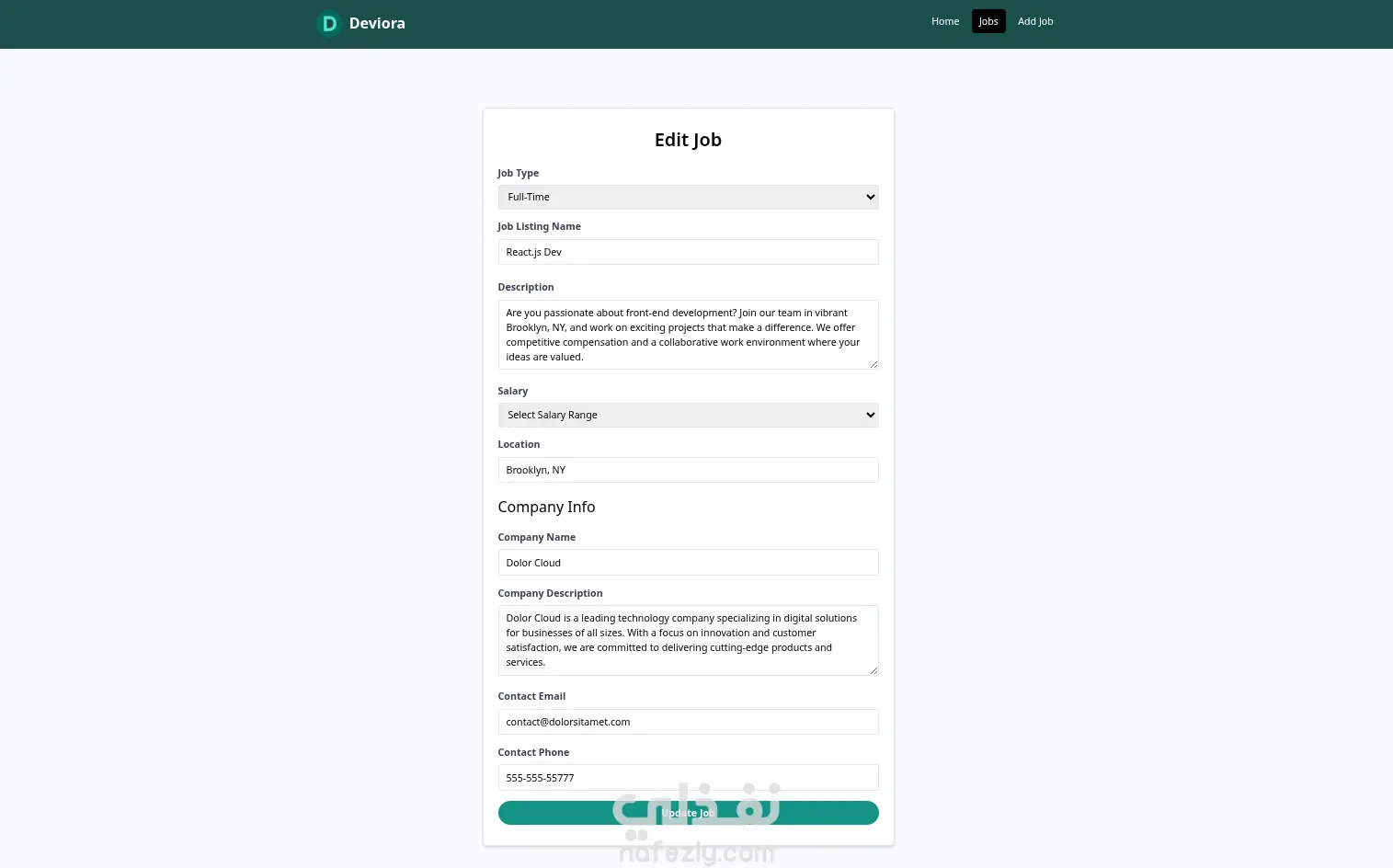موقع عرض وظائف متكامل باستخدام MERN Stack