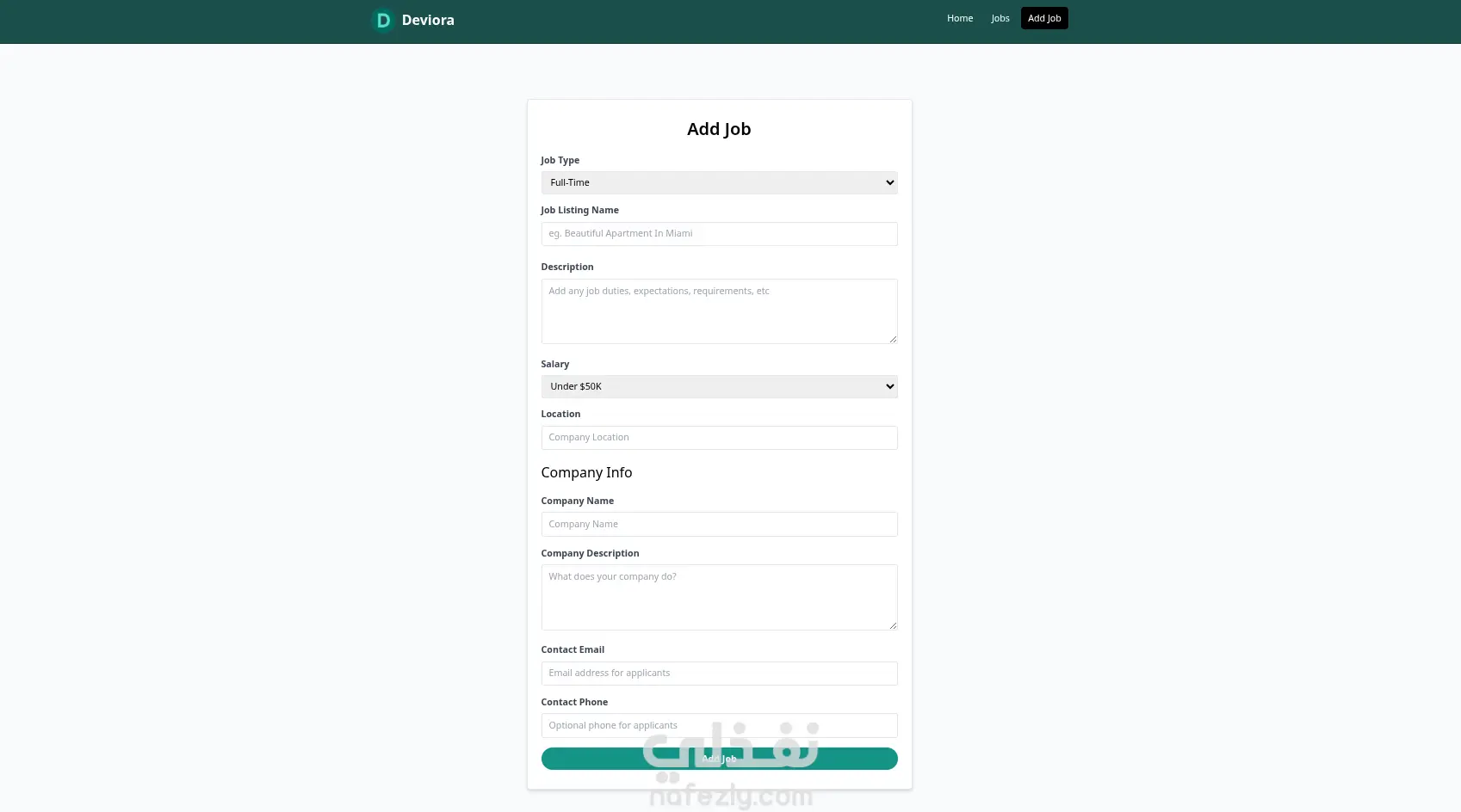 موقع عرض وظائف متكامل باستخدام MERN Stack