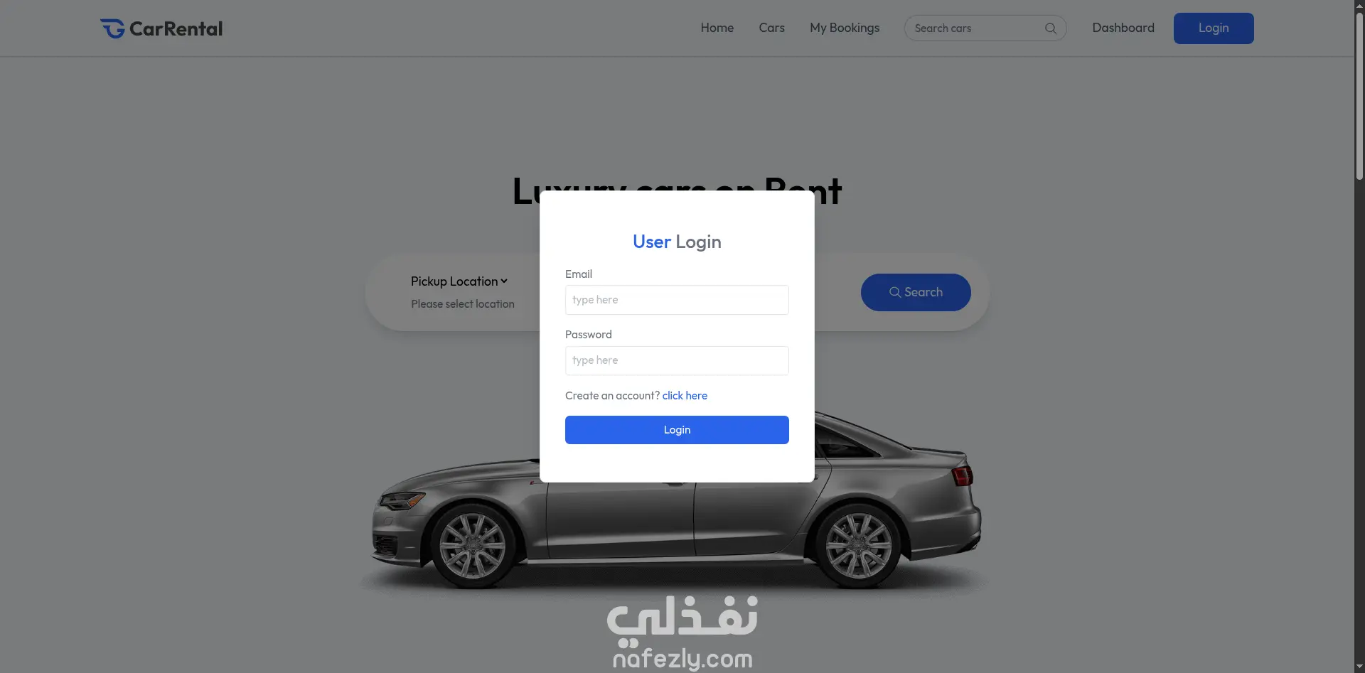 Car Rental | موقع تأجير سيارات Full Stack مع Dashboard مخصص