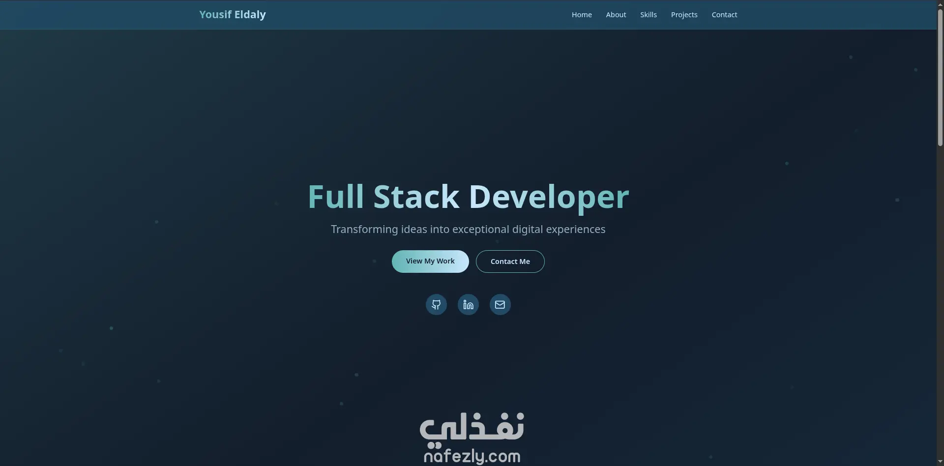 تصميم وتطوير موقع بورتفوليو شخصي احترافي بـ React و Tailwind CSS