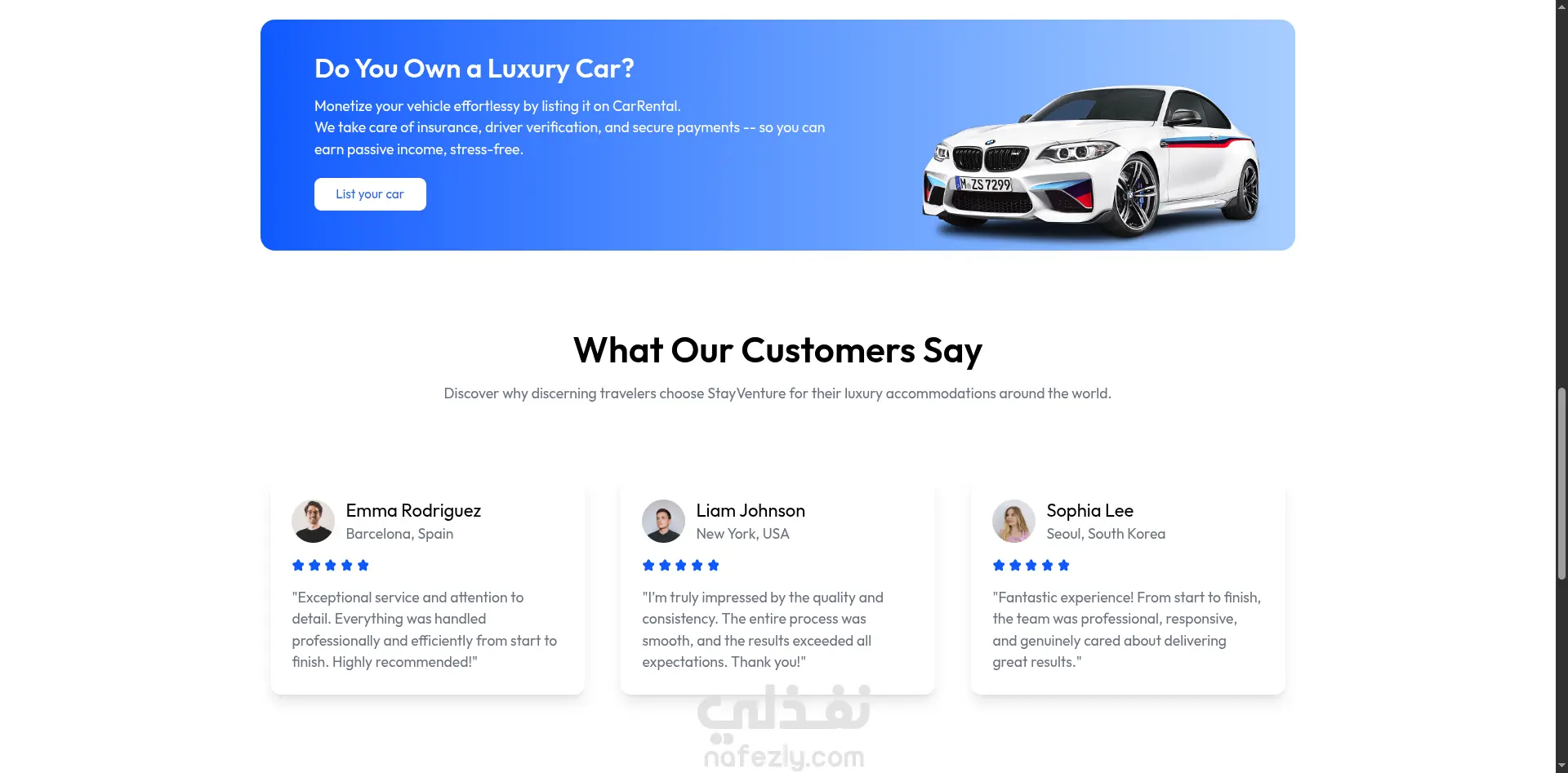 Car Rental | موقع تأجير سيارات Full Stack مع Dashboard مخصص