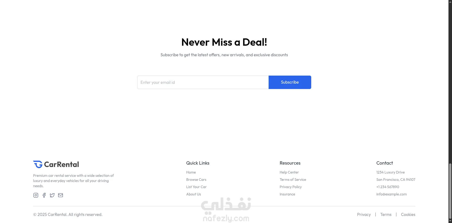 Car Rental | موقع تأجير سيارات Full Stack مع Dashboard مخصص